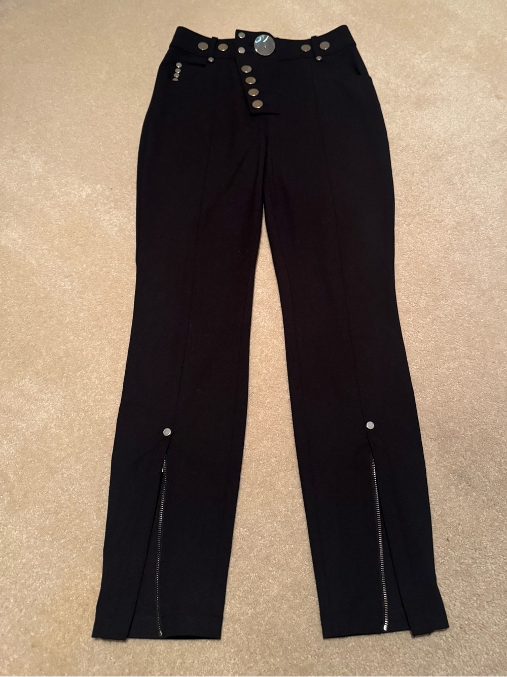 Alexander Wang Button Front Pants with Ankle Zips